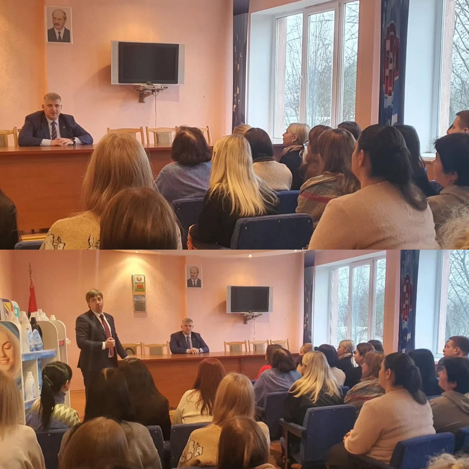 Информационная встреча в трудовом коллективе ОАО «Бархим» — производителем товаров бытовой и промышленной химии, синтетических моющих средств.